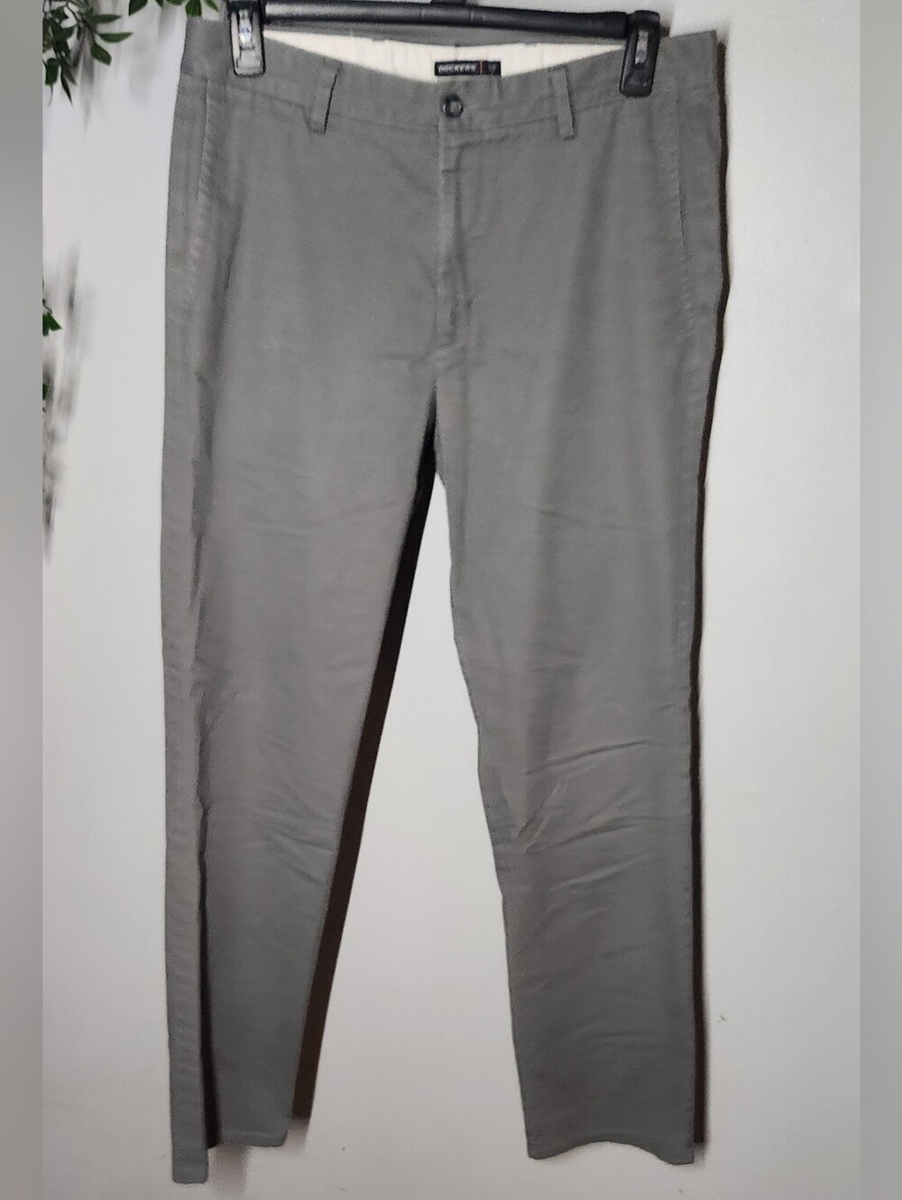 Dockers Slim Fit Gray Chinos Khakis Mens 34-34 New